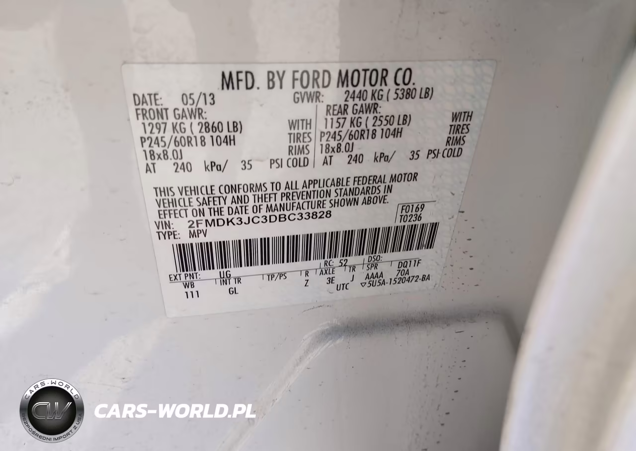 2013 Ford Edge Sel VIN:2FMDK3JC3DBC33828 - 9