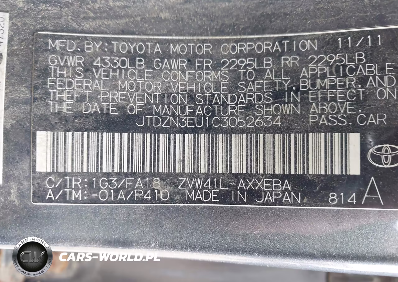 2012 Toyota Prius V Three VIN:JTDZN3EU1C3052634 - 9