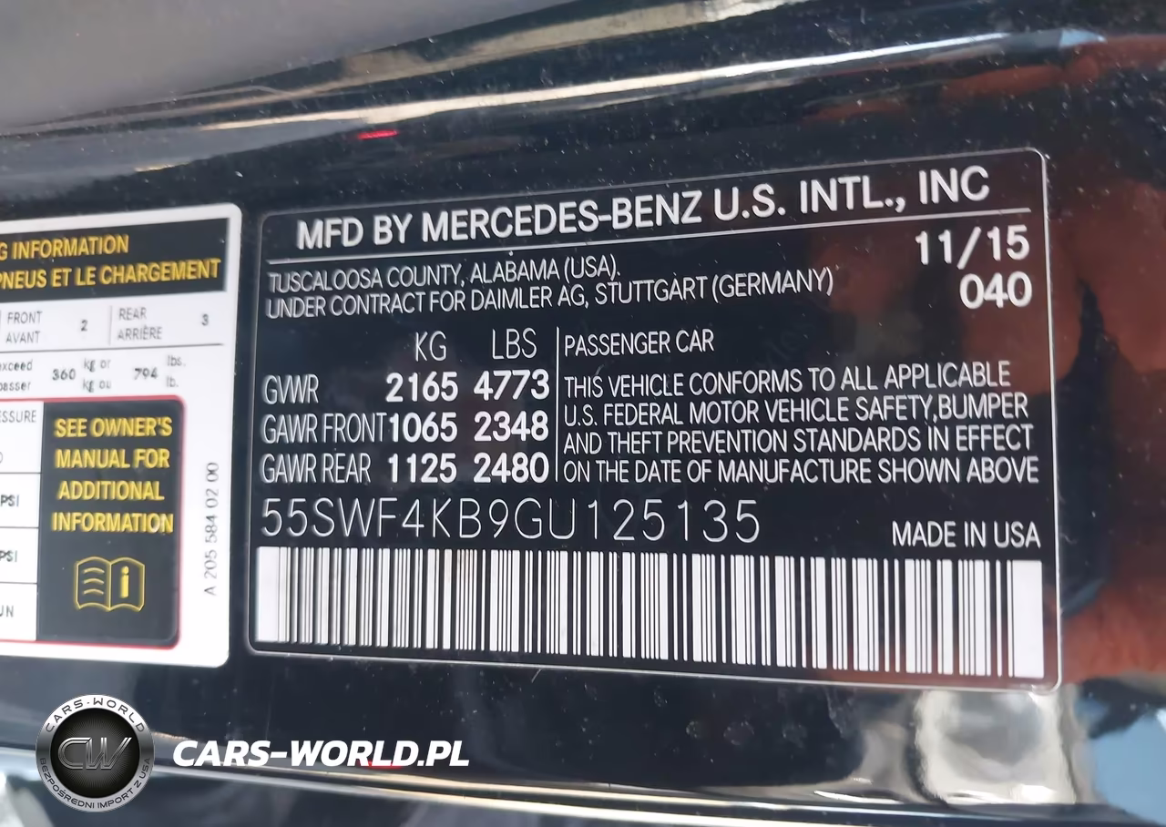 2016 Mercedes-Benz C 300 4Matic VIN:55SWF4KB9GU125135 - 9