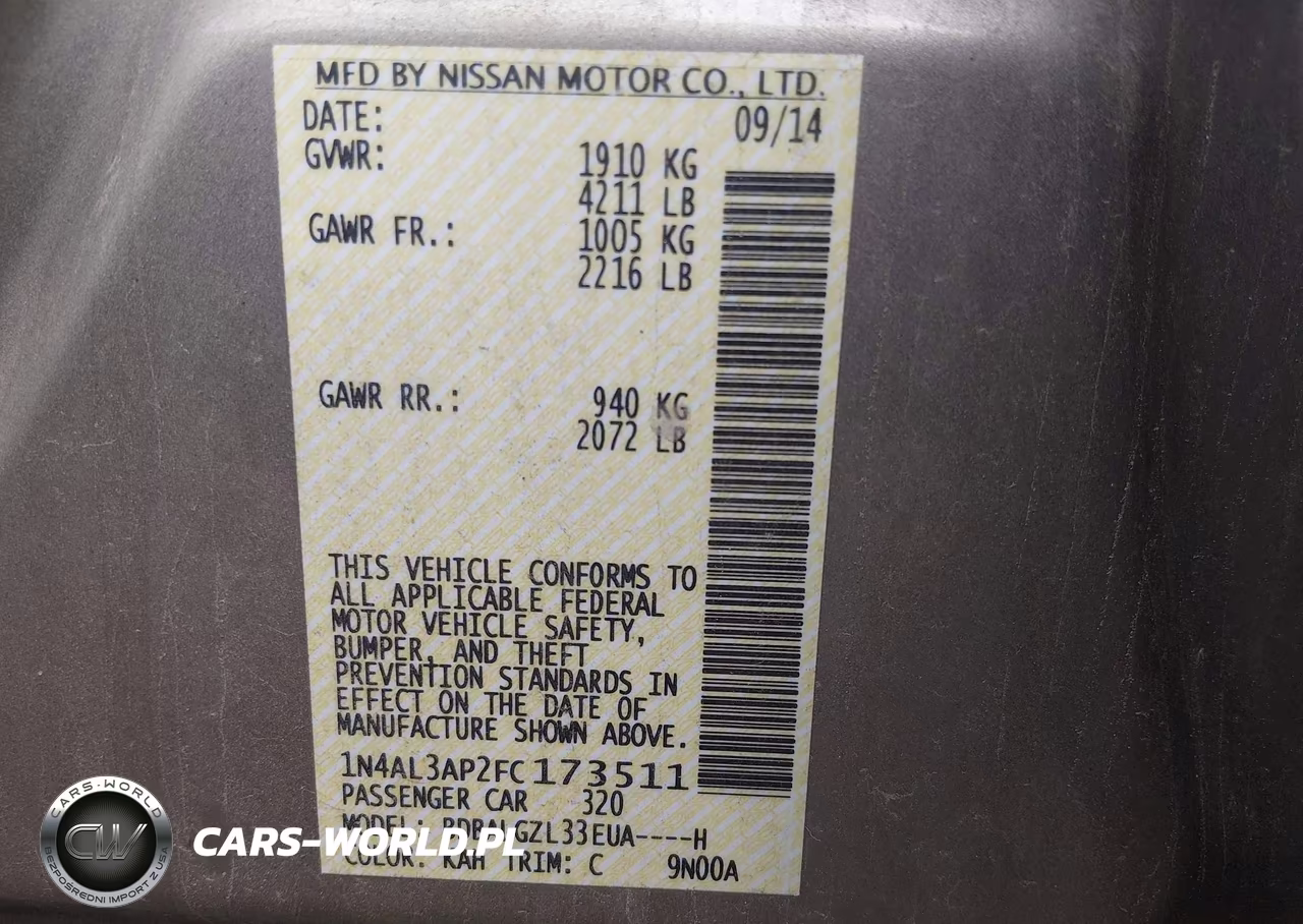 2015 Nissan Altima 2.5 S VIN:1N4AL3AP2FC173511 - 9