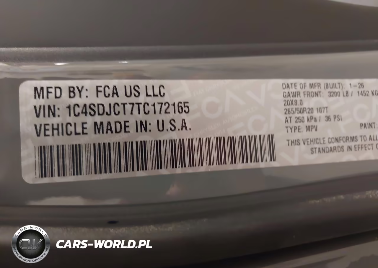 2026 Dodge Durango Gt Premium Awd Hemi V8 VIN:1C4SDJCT7TC172165 - 9