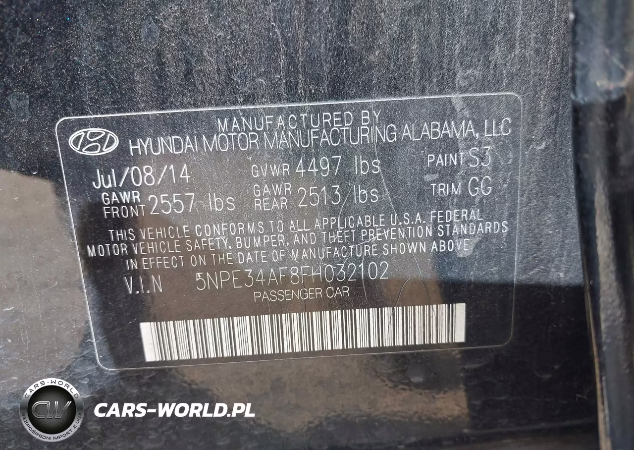 2015 Hyundai Sonata Sport VIN:5NPE34AF8FH032102 - 9