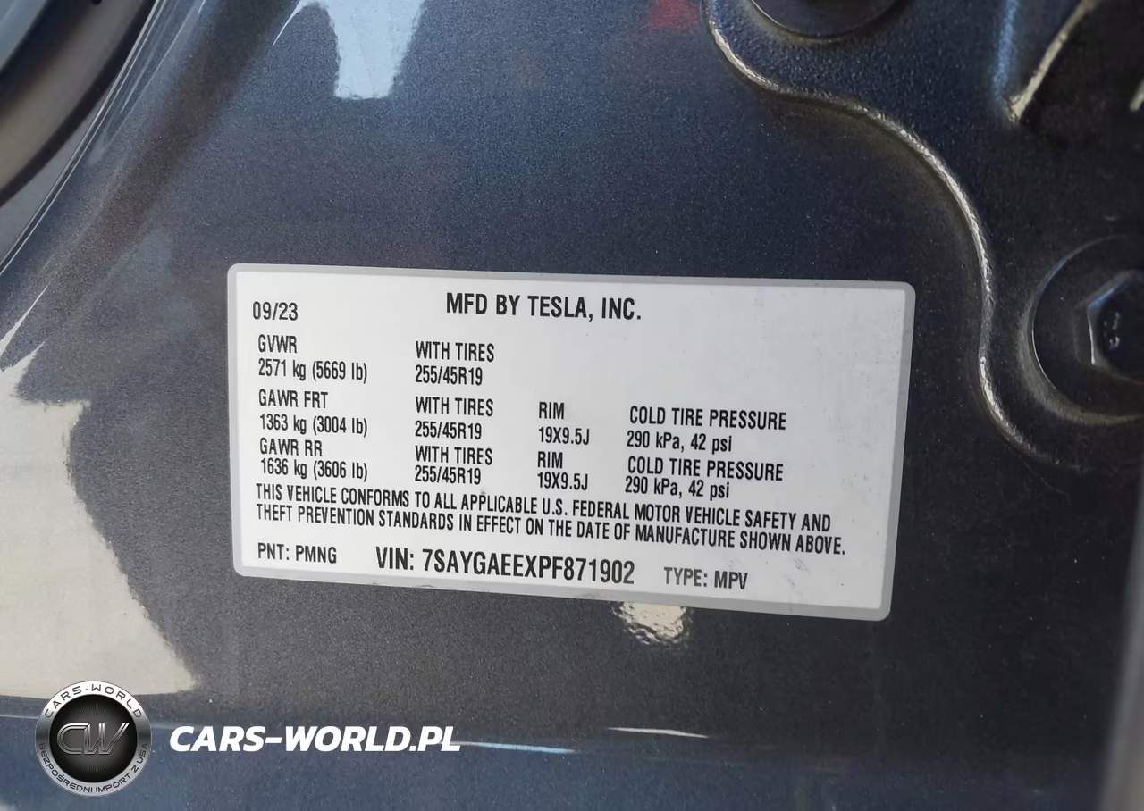 2023 Tesla Model Y Awd-Long Range Dual Motor All-Wheel Drive VIN:7SAYGAEEXPF871902 - 9