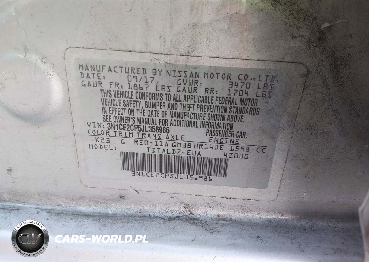 2018 Nissan Versa Note Sv VIN:3N1CE2CP5JL356986 - 9