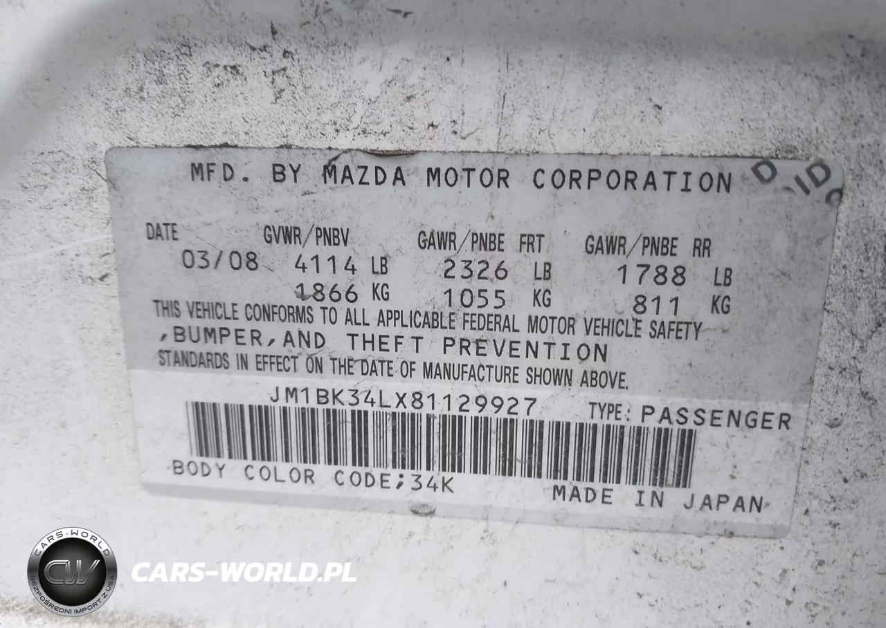 2008 Mazda Mazdaspeed3 Grand Touring VIN:JM1BK34LX81129927 - 9
