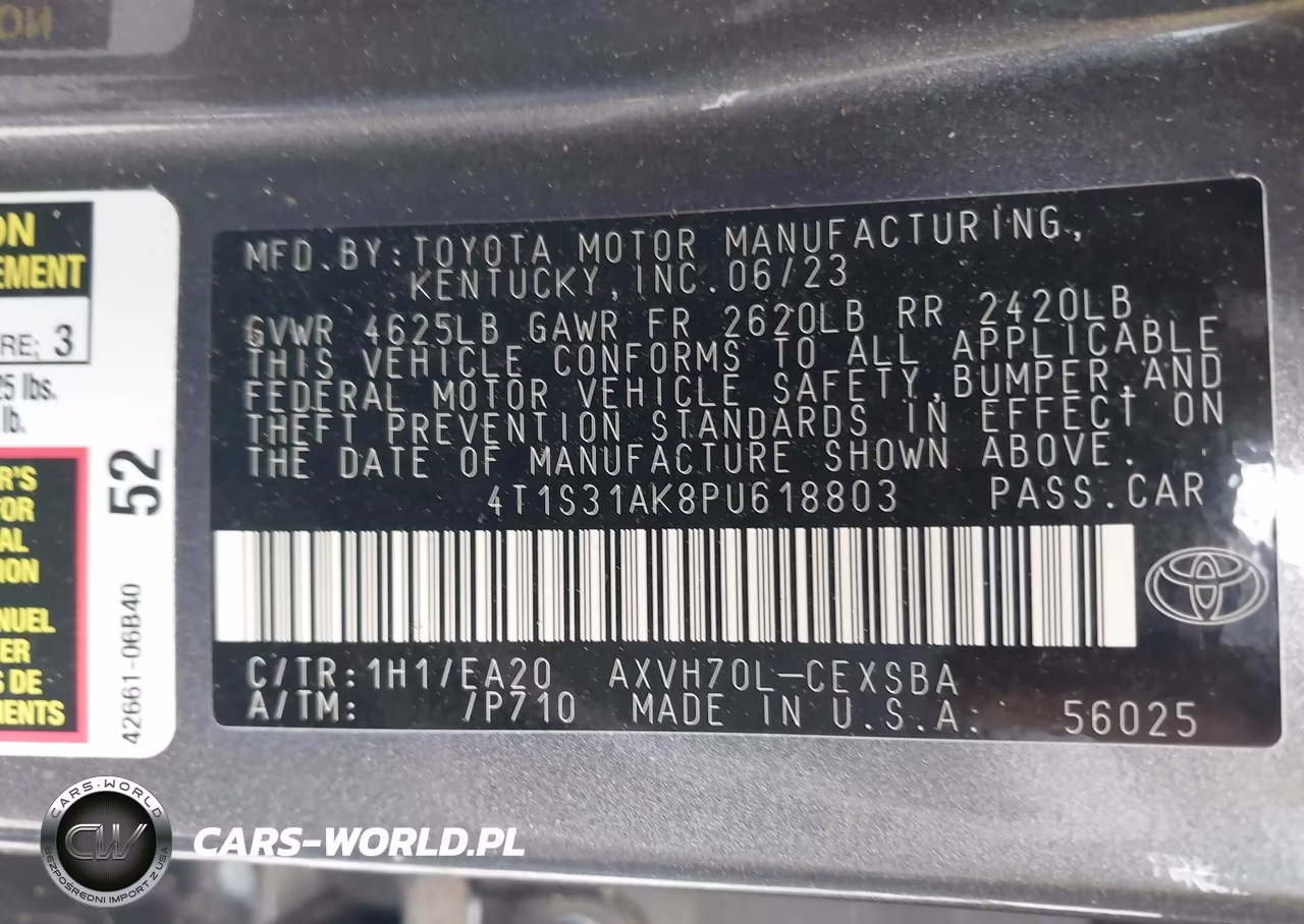 2023 Toyota Camry Se Hybrid VIN:4T1S31AK8PU618803 - 9