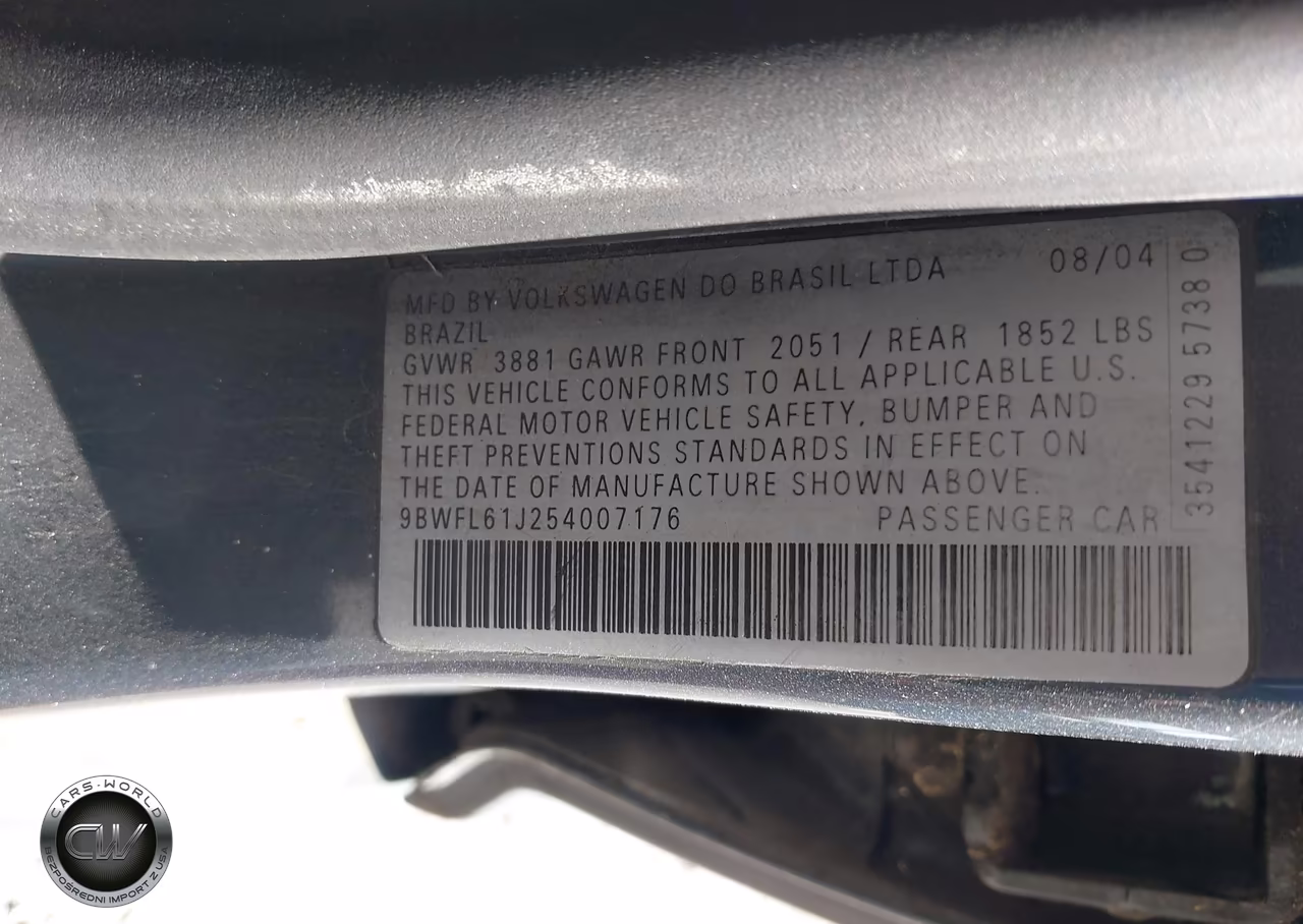 2005 Volkswagen Golf Gl 2.0L VIN:9BWFL61J254007176 - 9