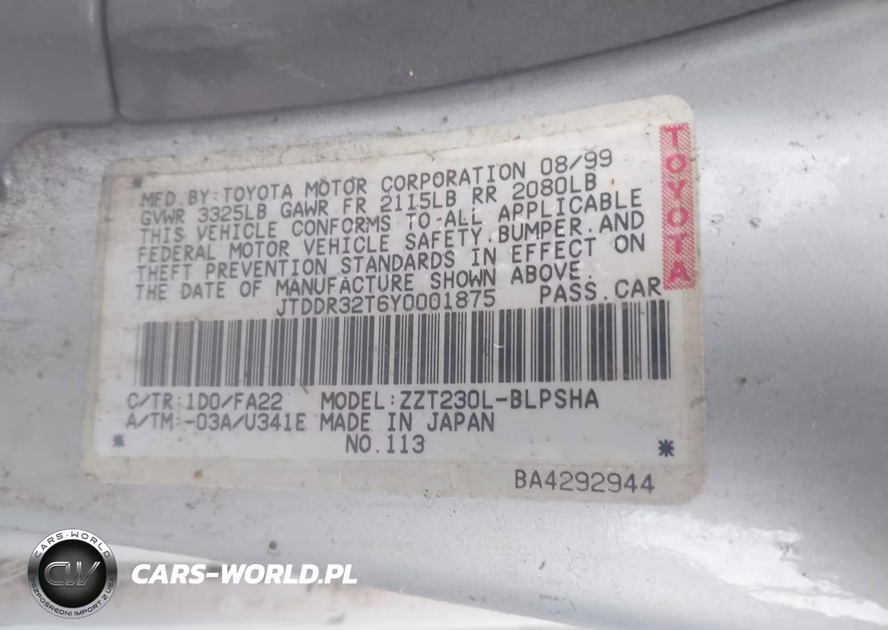 2000 Toyota Celica Gt VIN:JTDDR32T6Y0001875 - 9