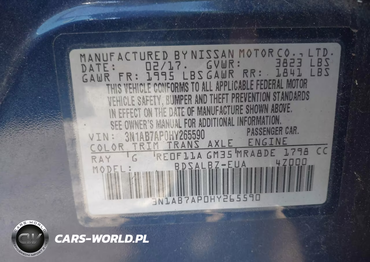 2017 Nissan Sentra S VIN:3N1AB7AP0HY265590 - 9