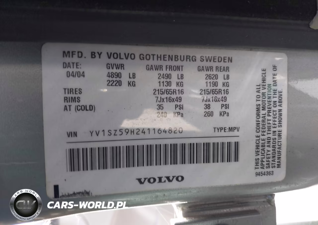 2004 Volvo Xc70 2.5T VIN:YV1SZ59H241164820 - 9