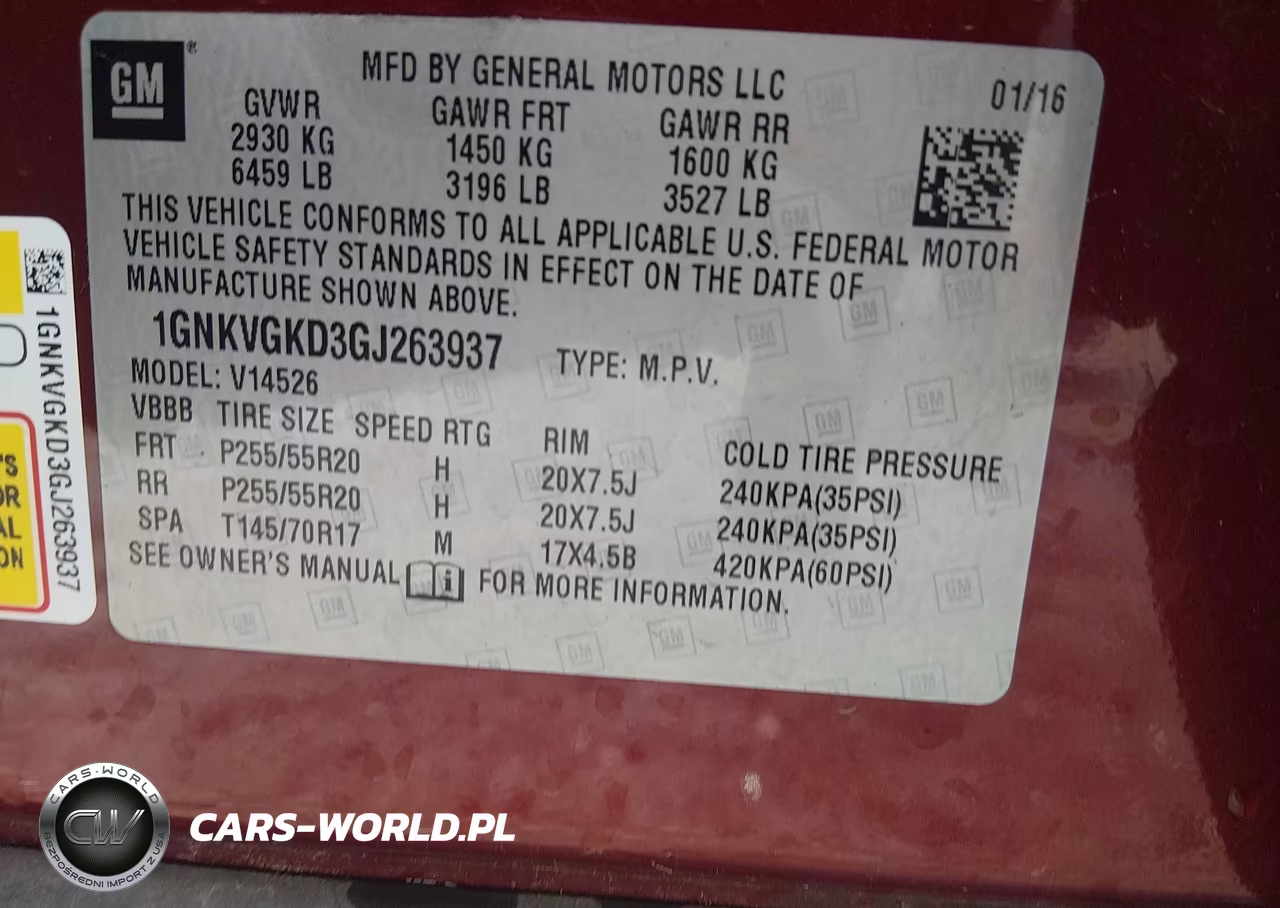 2016 Chevrolet Traverse 1Lt VIN:1GNKVGKD3GJ263937 - 9