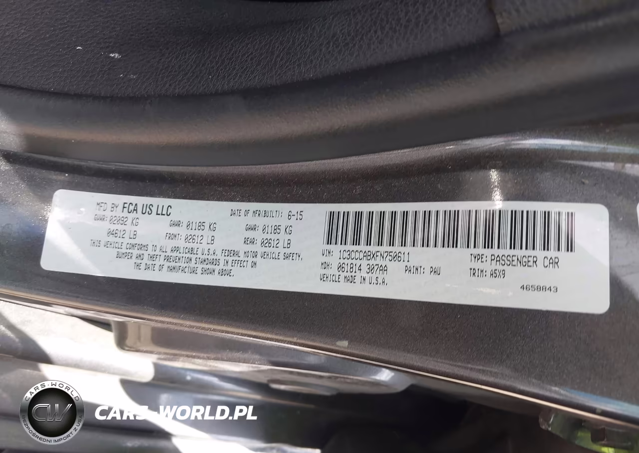 2015 Chrysler 200 Limited VIN:1C3CCCABXFN750611 - 9