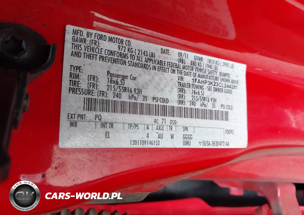 2012 Ford Focus Se VIN:1FAHP3K23CL244281 - 9