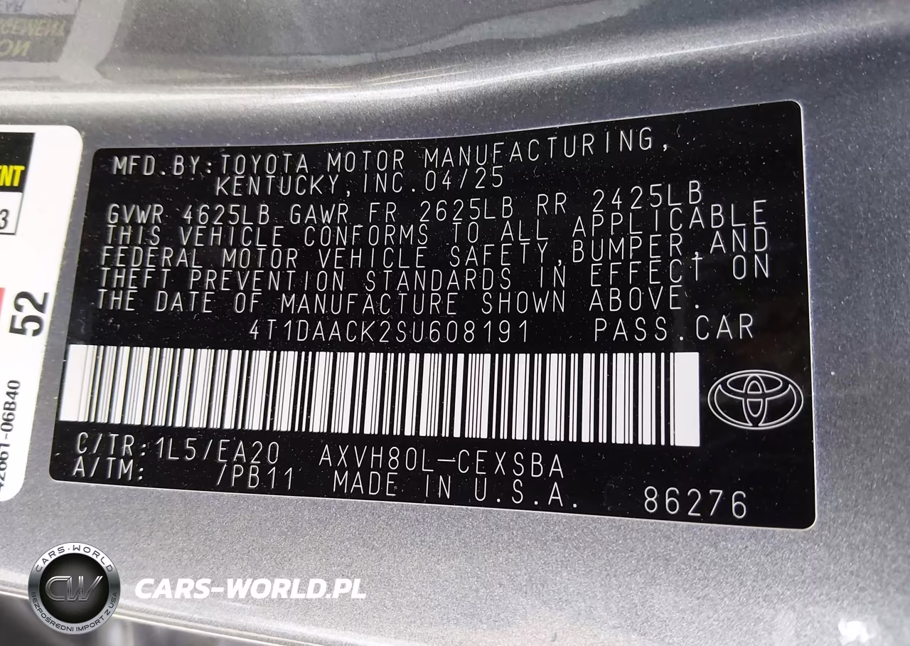 2025 Toyota Camry Se VIN:4T1DAACK2SU608191 - 9
