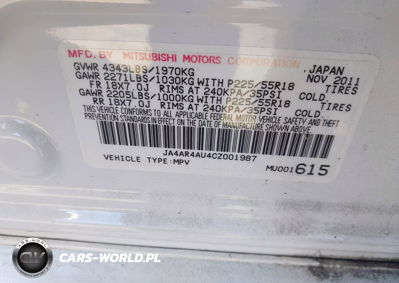 2012 Mitsubishi Outlander Sport Se VIN:JA4AR4AU4CZ001987 - 9
