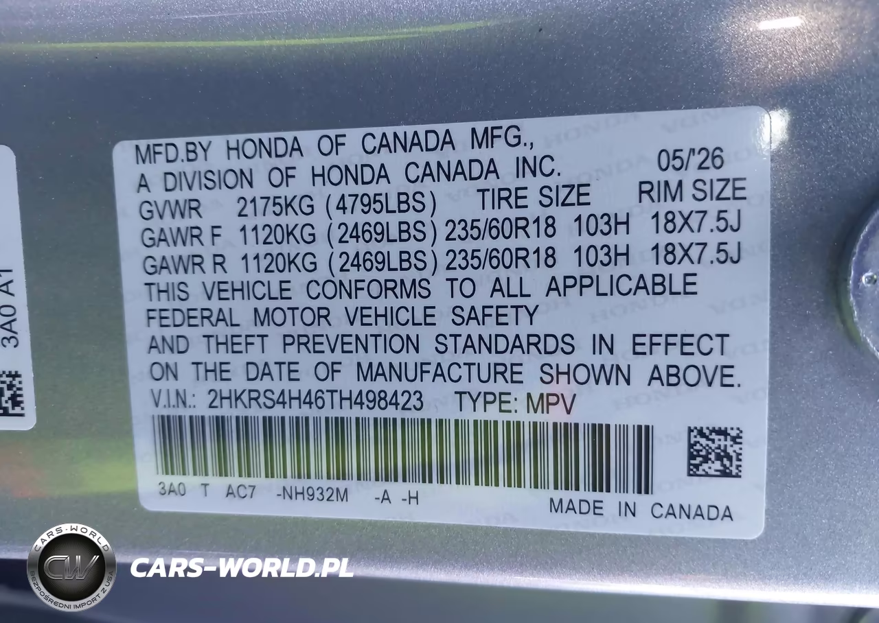 2026 Honda Cr-V Ex Awd VIN:2HKRS4H46TH498423 - 9