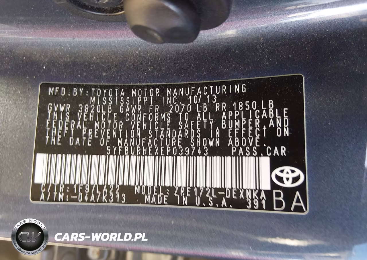 2014 Toyota Corolla Le Premium VIN:5YFBURHEXEP039743 - 9