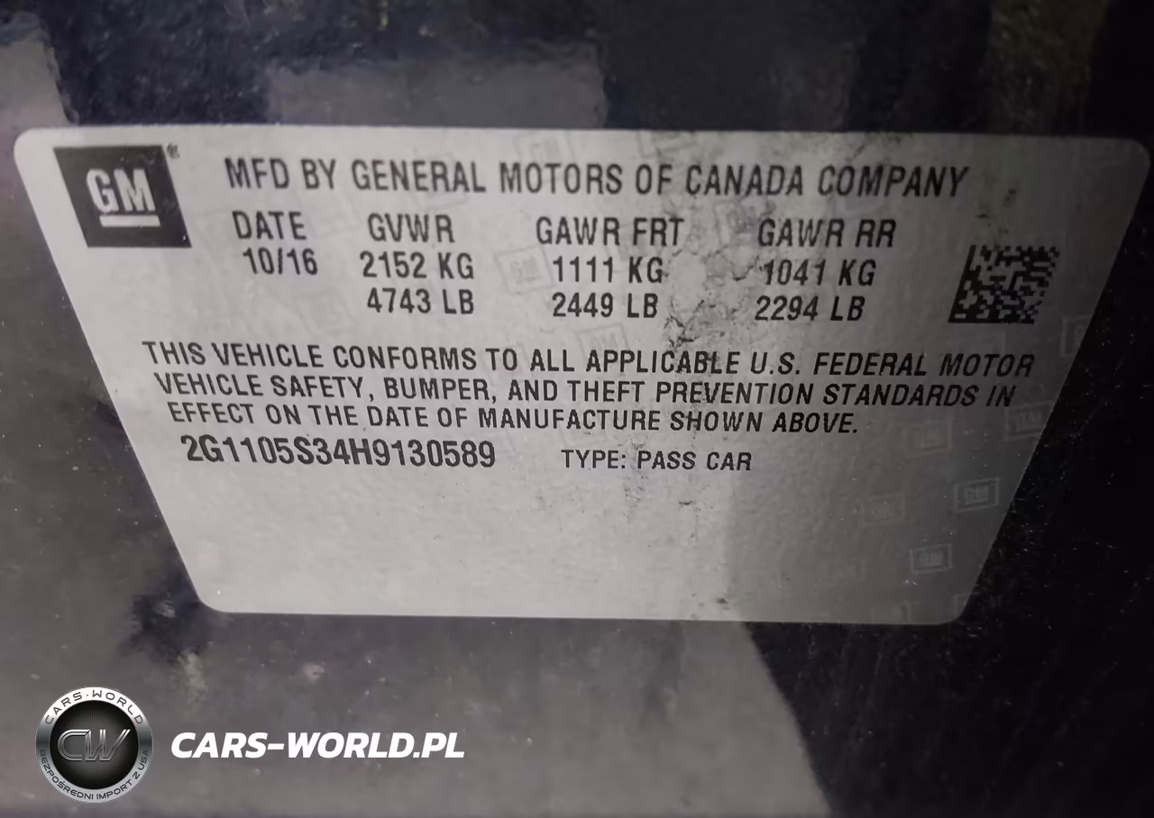 2017 Chevrolet Impala 1Lt VIN:2G1105S34H9130589 - 9