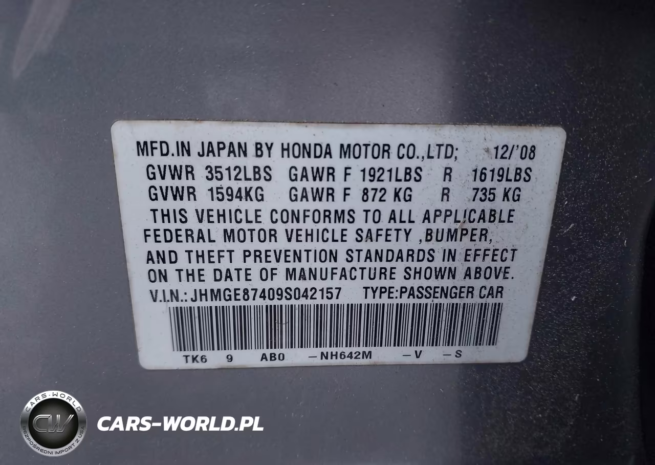 2009 Honda Fit Sport VIN:JHMGE87409S042157 - 9