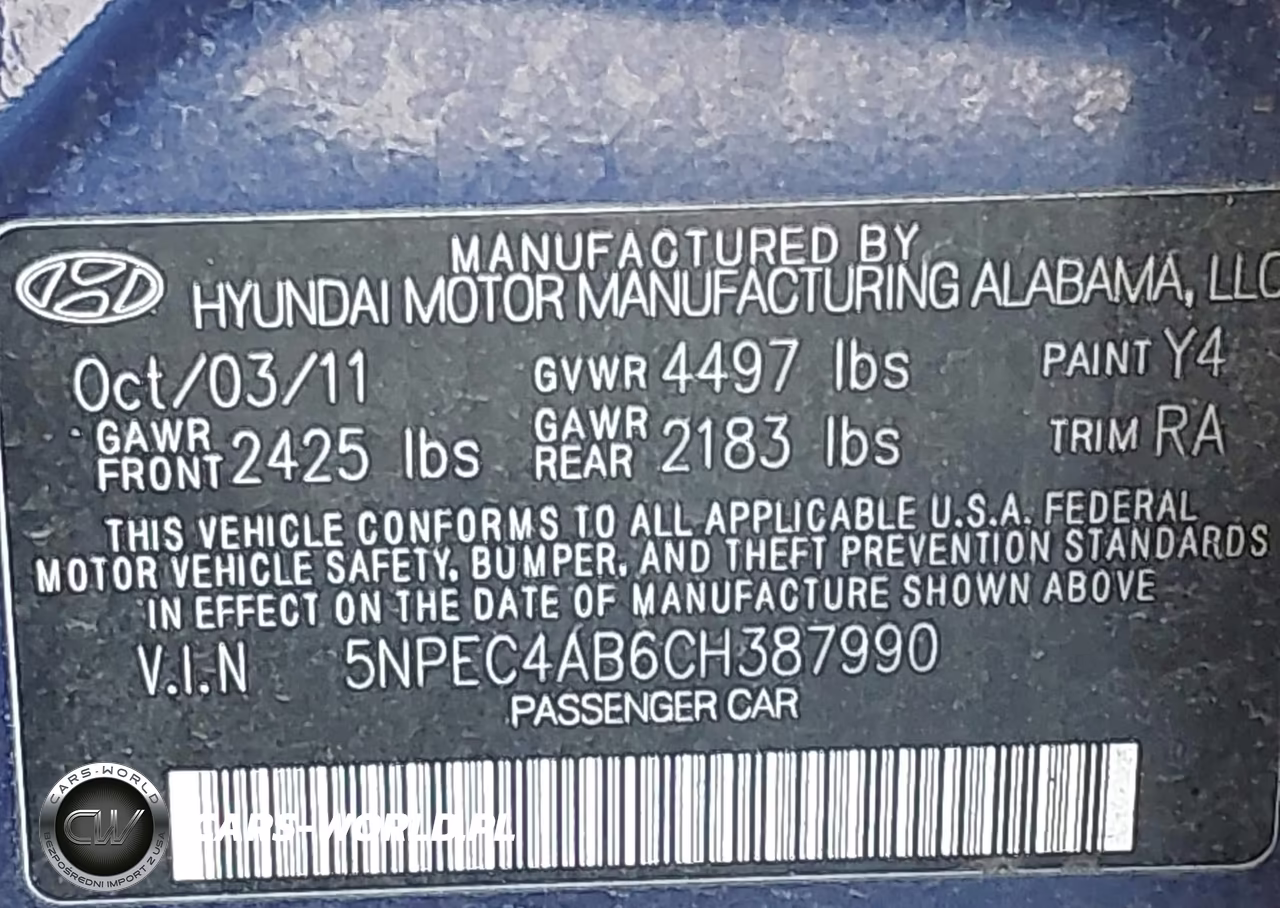 2012 Hyundai Sonata Limited 2.0T VIN:5NPEC4AB6CH387990 - 9
