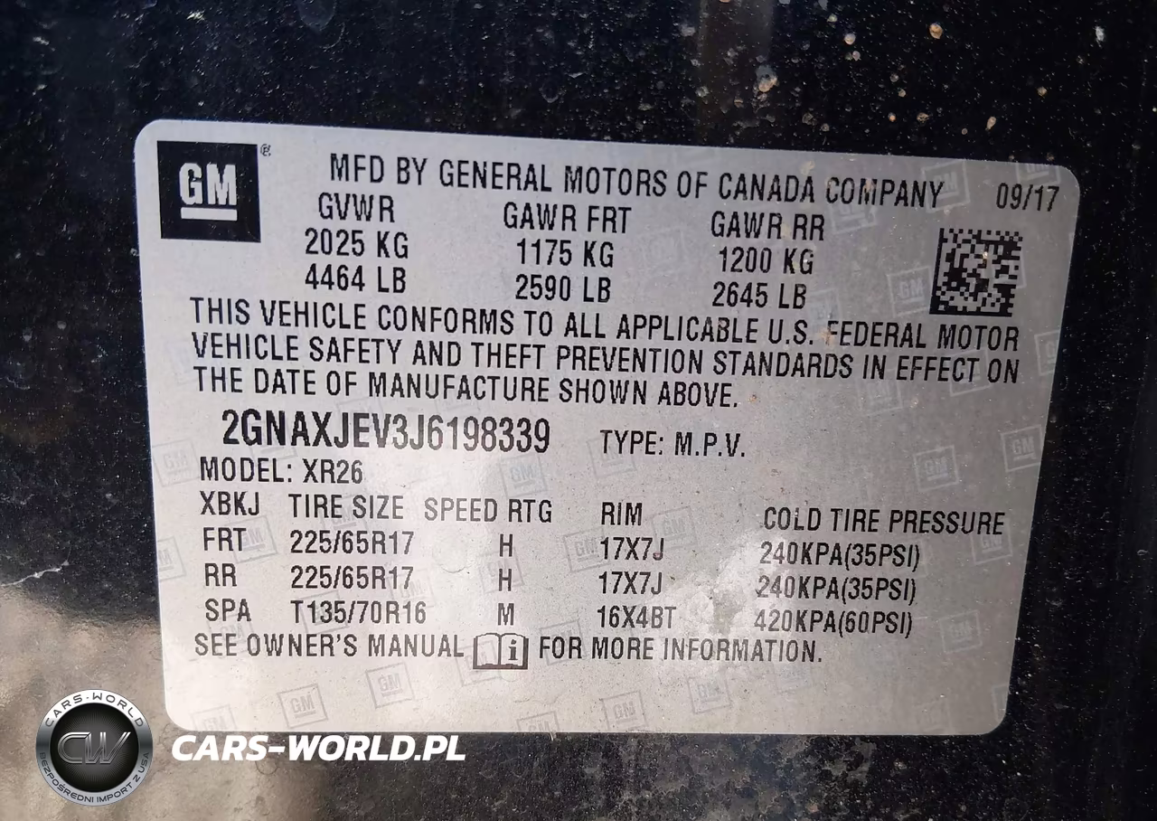 2018 Chevrolet Equinox Lt VIN:2GNAXJEV3J6198339 - 9