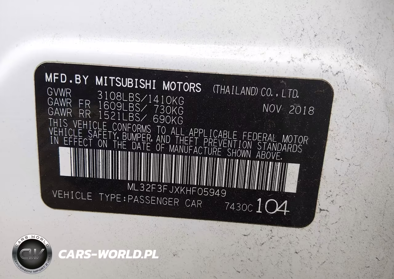 2019 Mitsubishi Mirage G4 Es VIN:ML32F3FJXKHF05949 - 9