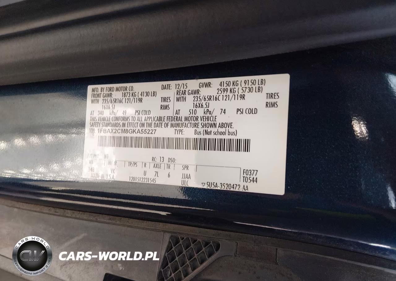 2016 Ford Transit-350 Xl VIN:1FBAX2CM8GKA55227 - 9