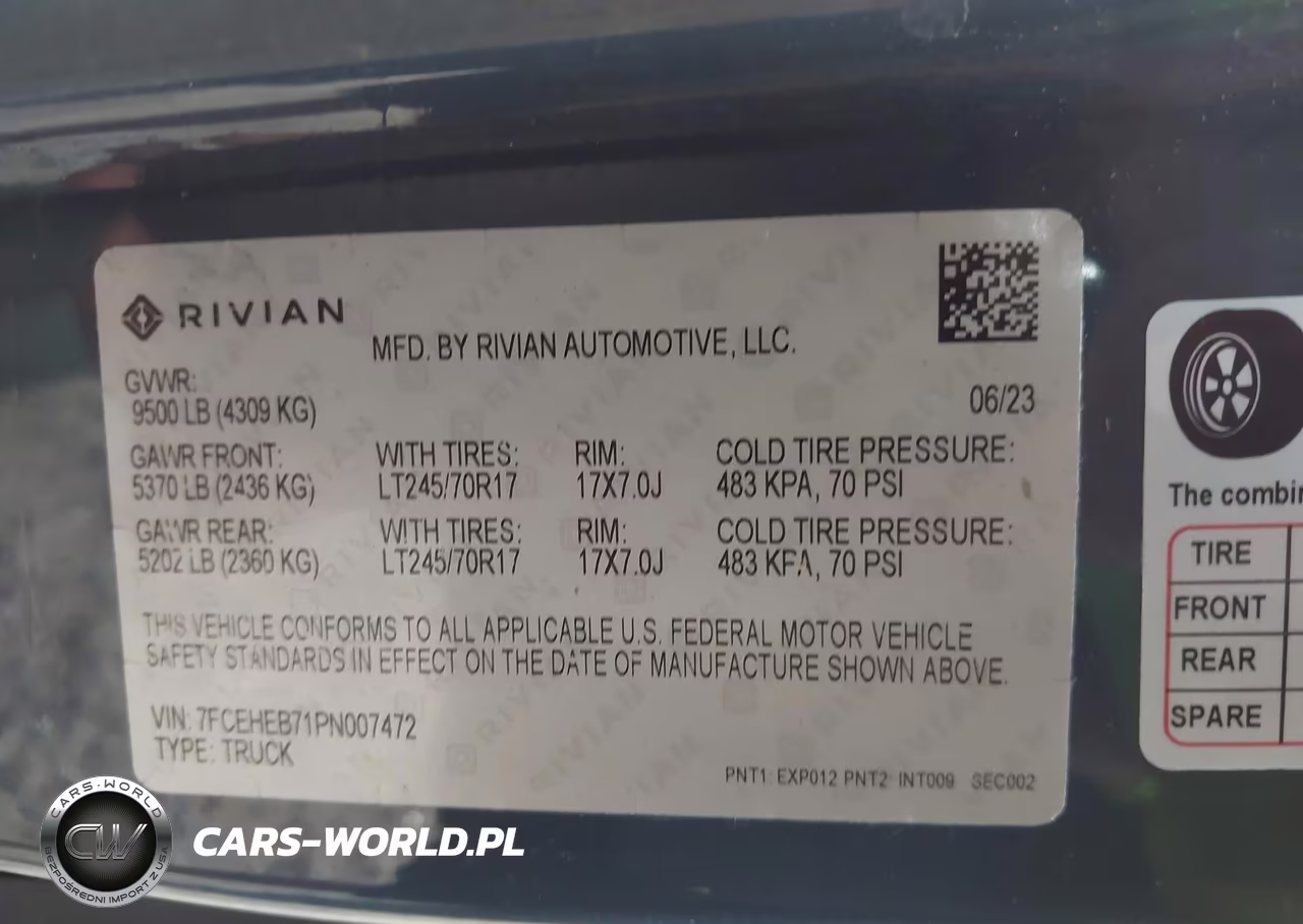 2023 Rivian Delivery 700 VIN:7FCEHEB71PN007472 - 9