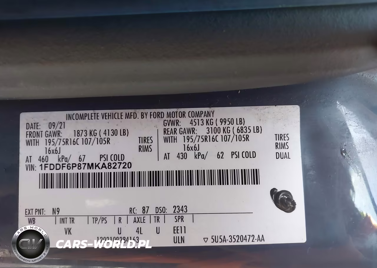 2021 Ford Transit-350 Cutaway VIN:1FDDF6P87MKA82720 - 8