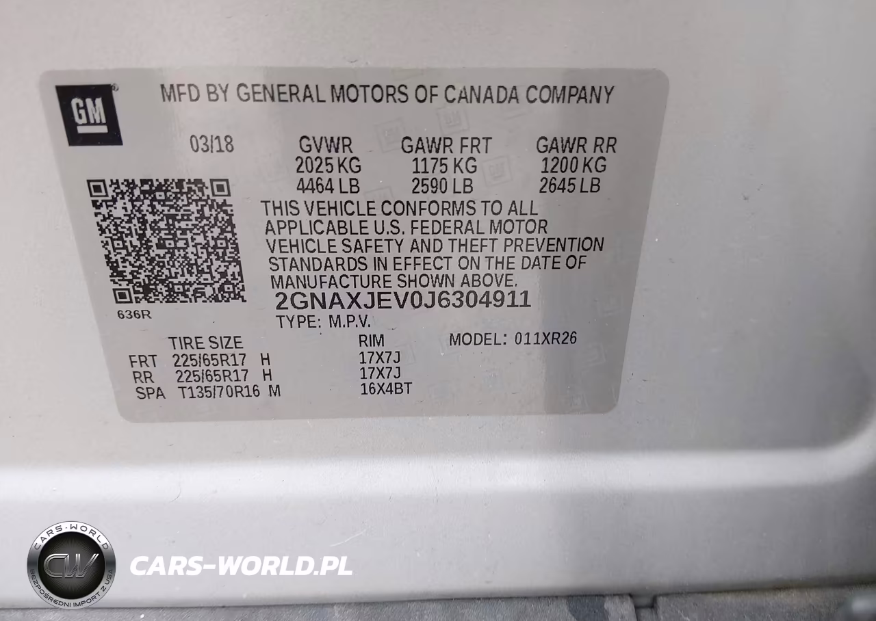 2018 Chevrolet Equinox Lt VIN:2GNAXJEV0J6304911 - 9