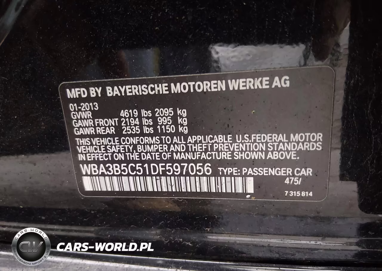 2013 BMW 328I xDrive VIN:WBA3B5C51DF597056 - 9