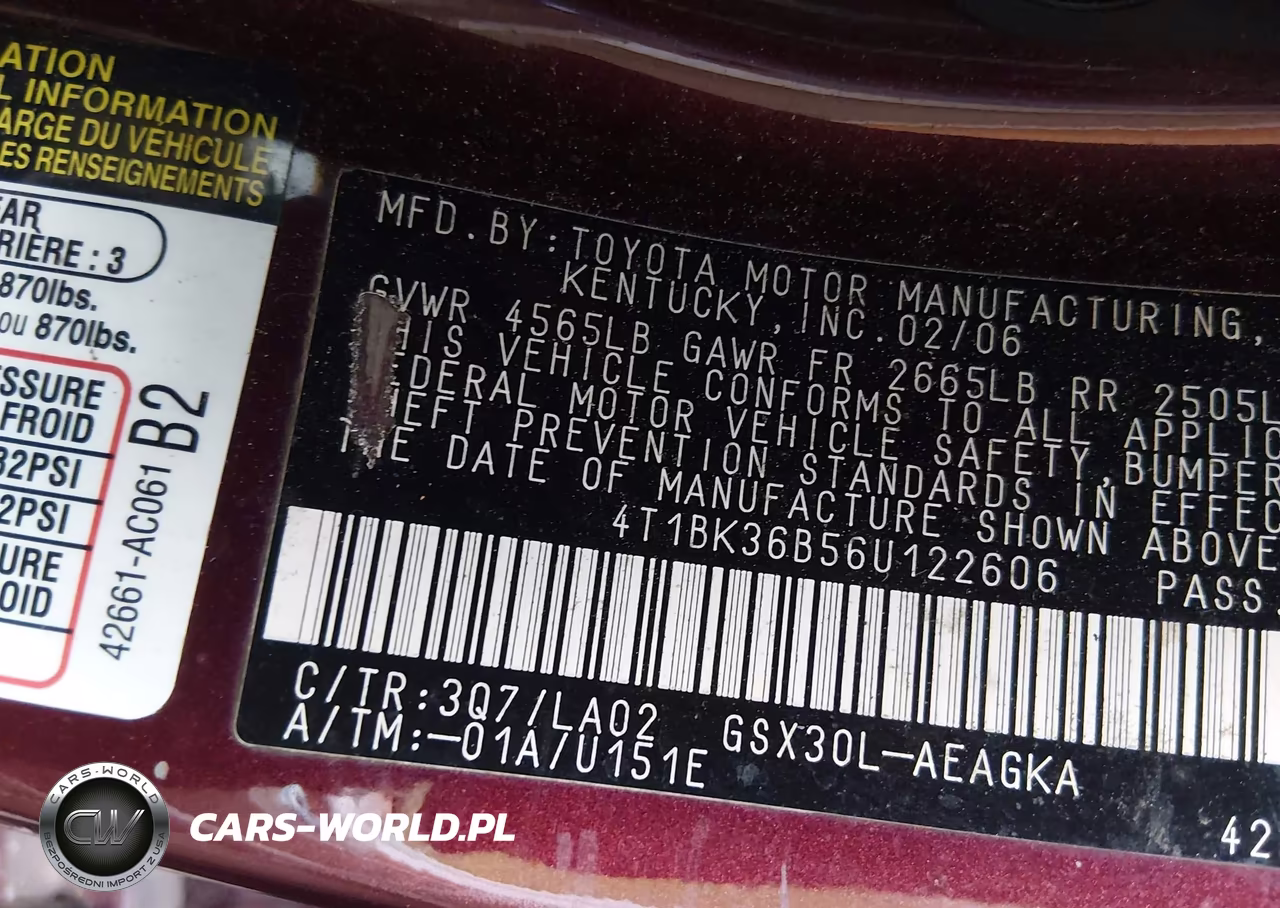 2006 Toyota Avalon Xls VIN:4T1BK36B56U122606 - 9