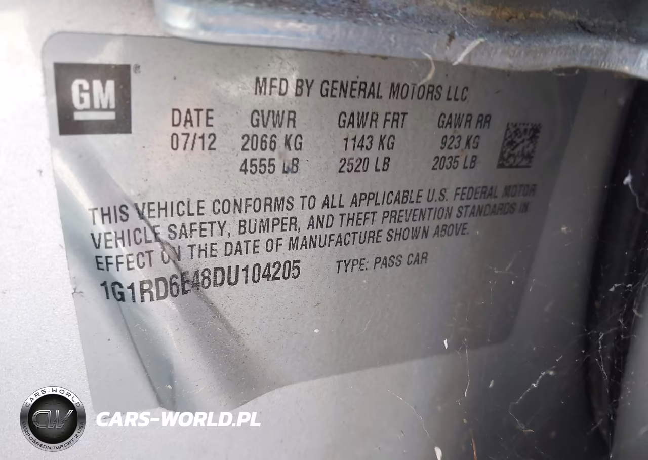 2013 Chevrolet Volt VIN:1G1RD6E48DU104205 - 9