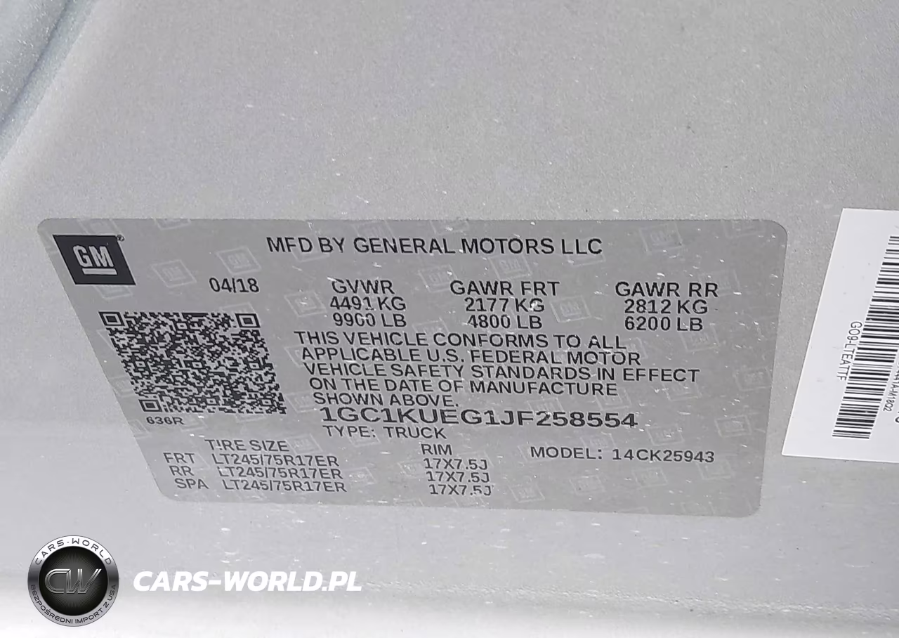 2018 Chevrolet Silverado 2500Hd Wt VIN:1GC1KUEG1JF258554 - 9