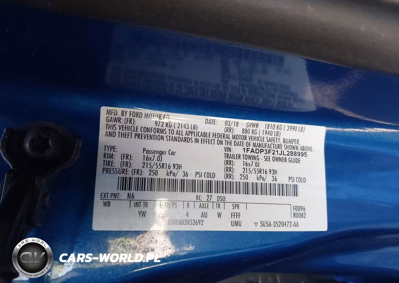 2018 Ford Focus Se VIN:1FADP3F21JL288995 - 9