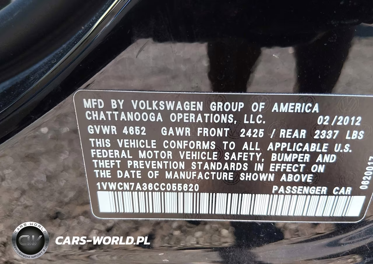 2012 Volkswagen Passat 2.0L Tdi Sel Premium VIN:1VWCN7A36CC055620 - 9