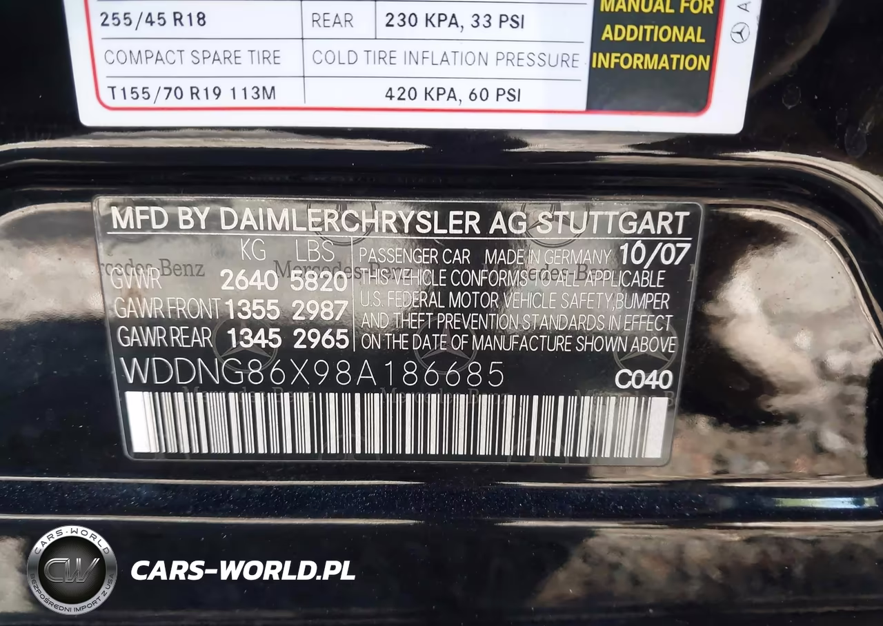 2008 Mercedes-Benz S 550 4Matic VIN:WDDNG86X98A186685 - 9