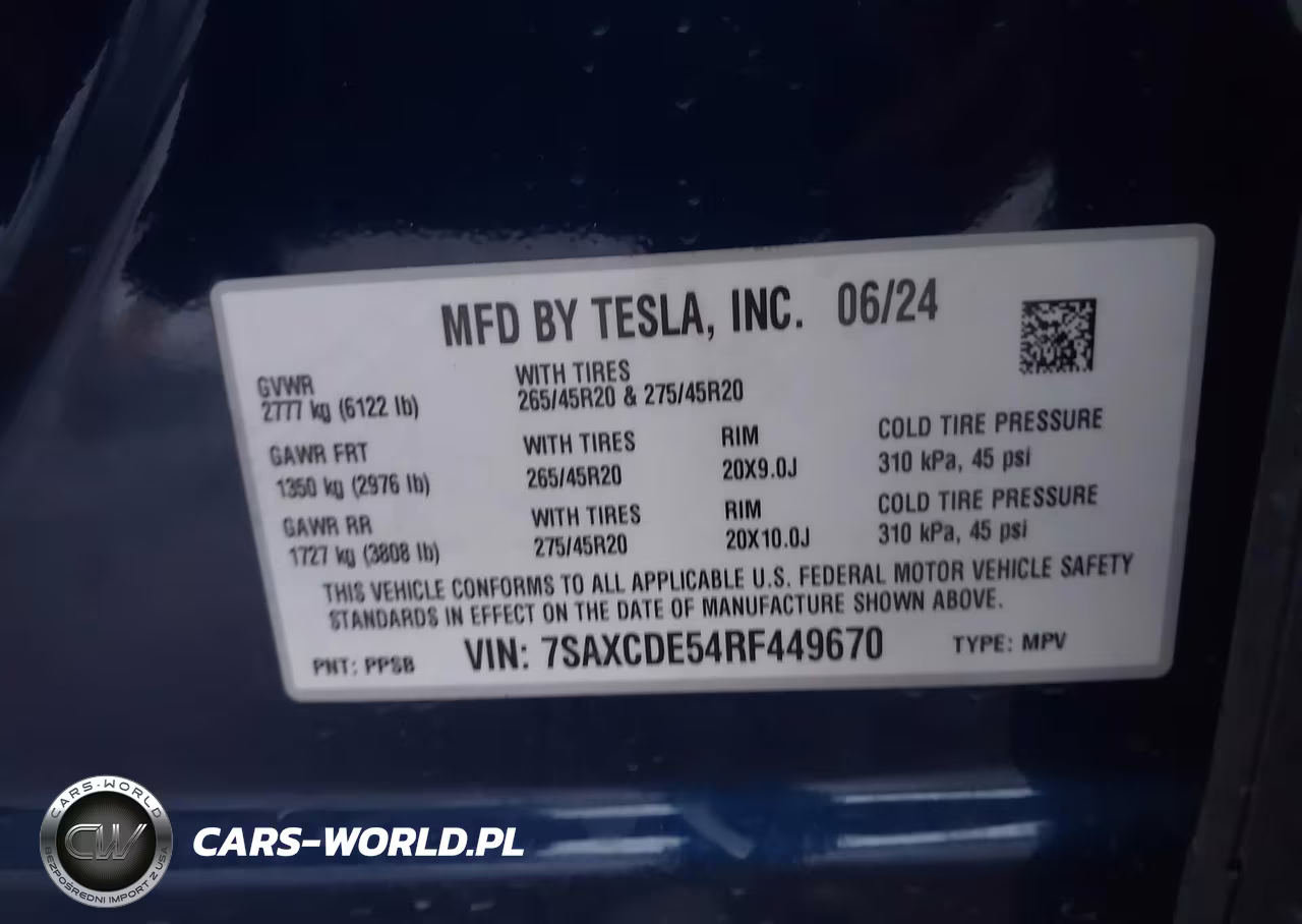 2024 Tesla Model X Long Range VIN:7SAXCDE54RF449670 - 9