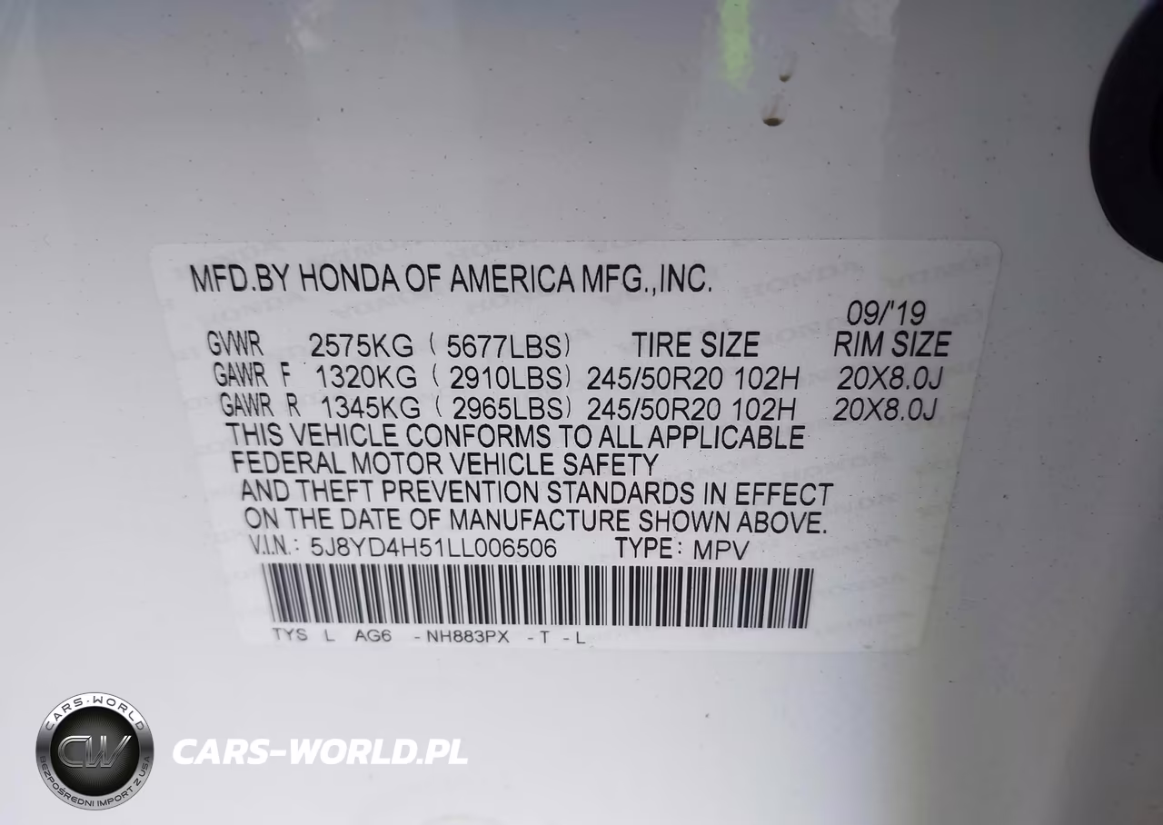 2020 Acura Mdx Technology Package VIN:5J8YD4H51LL006506 - 9