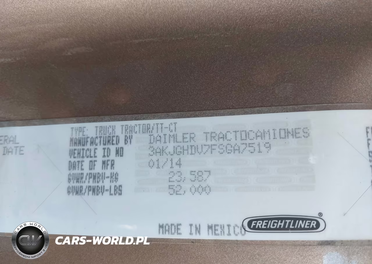 2015 Freightliner Cascadia 113 VIN:3AKJGHDV4ESFU9730 - 8