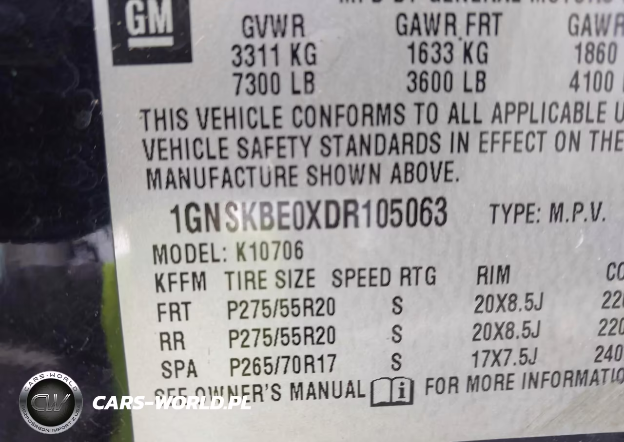 2013 Chevrolet Tahoe Lt VIN:1GNSKBE0XDR105063 - 9
