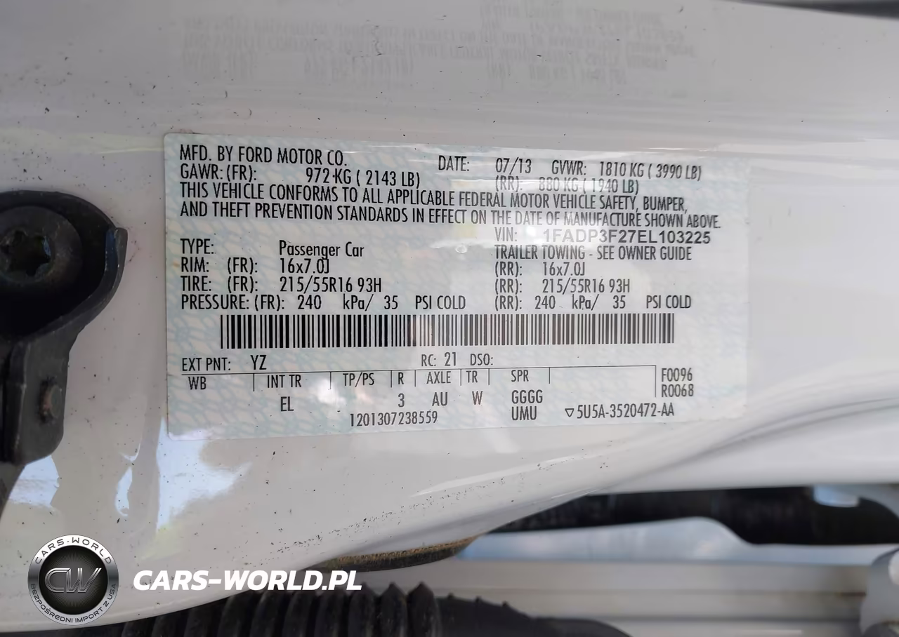 2014 Ford Focus Se VIN:1FADP3F27EL103225 - 9