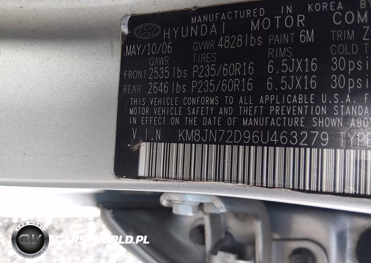 2006 Hyundai Tucson Gls-Limited VIN:KM8JN72D96U463279 - 9