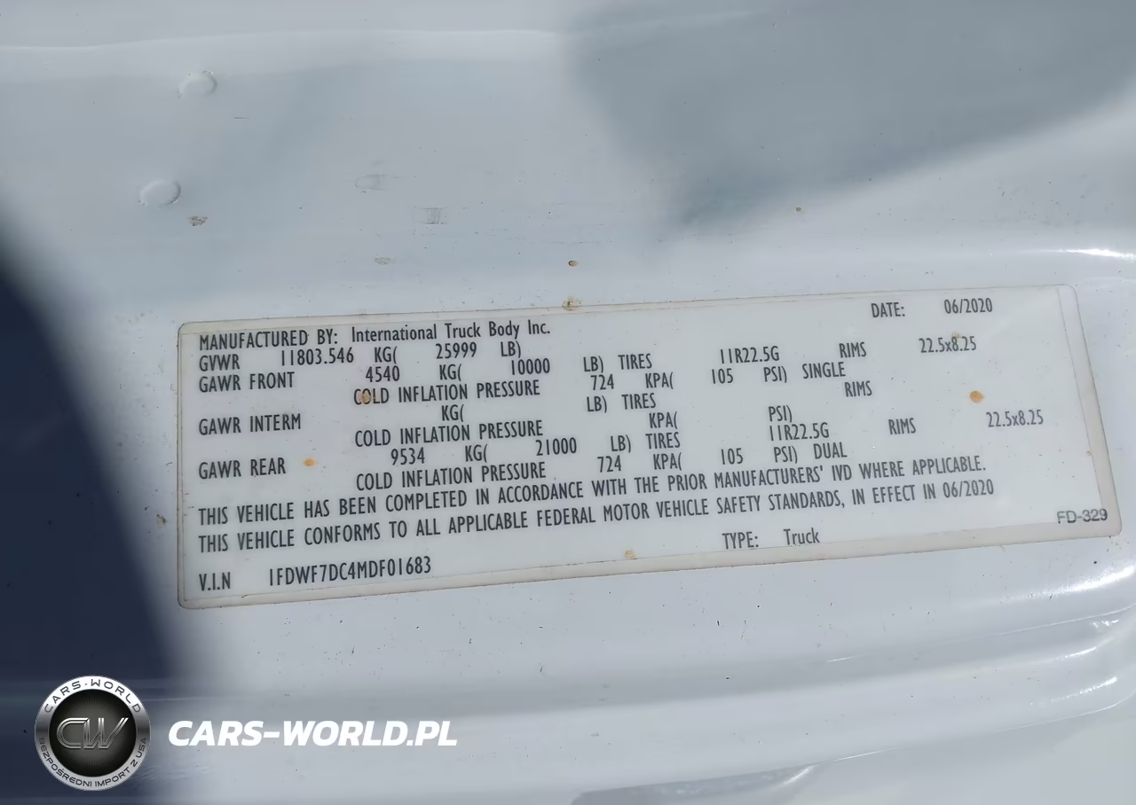 2021 Ford F-750 Diesel VIN:1FDWF7DC4MDF01683 - 8