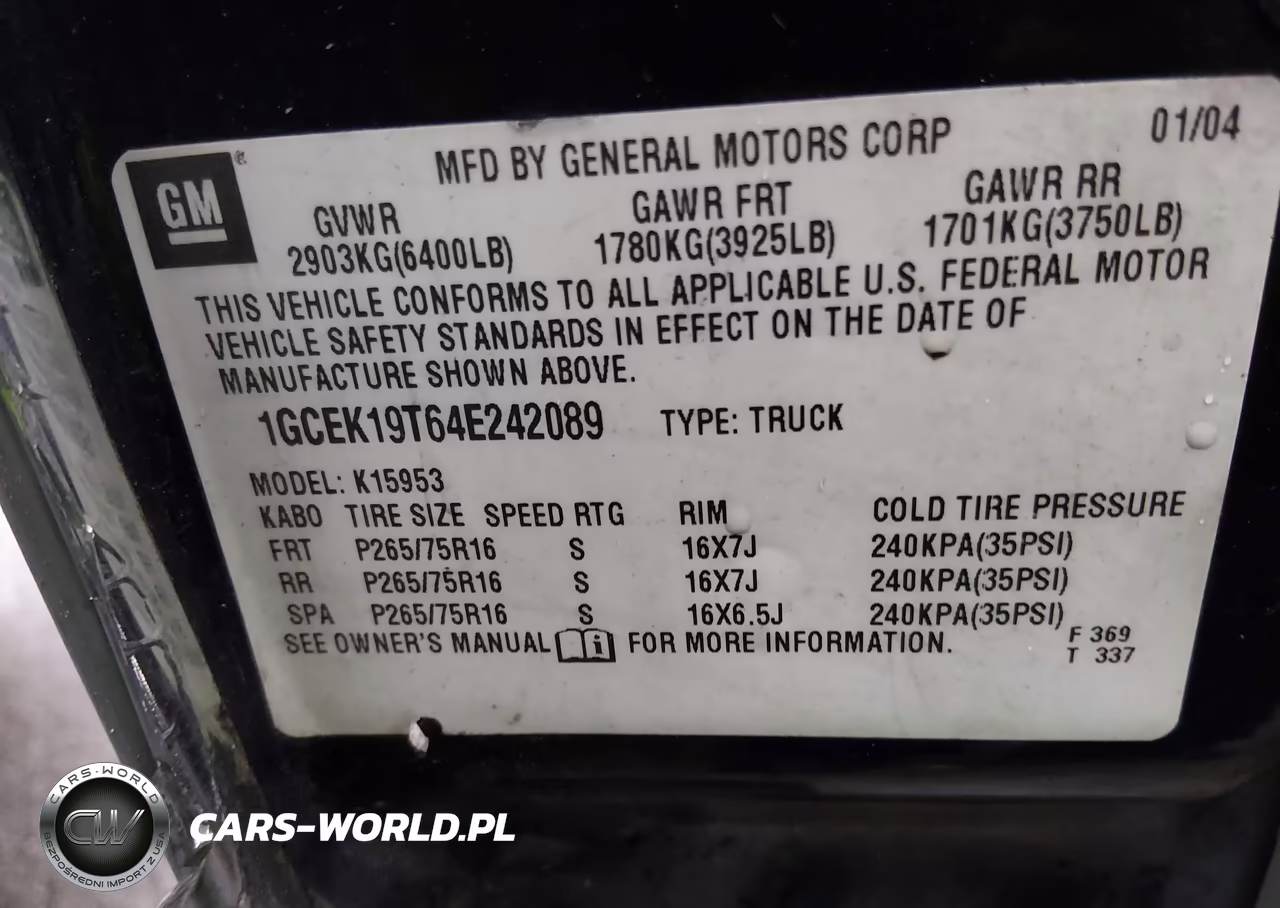 2004 Chevrolet Silverado 1500 Z71 VIN:1GCEK19T64E242089 - 9
