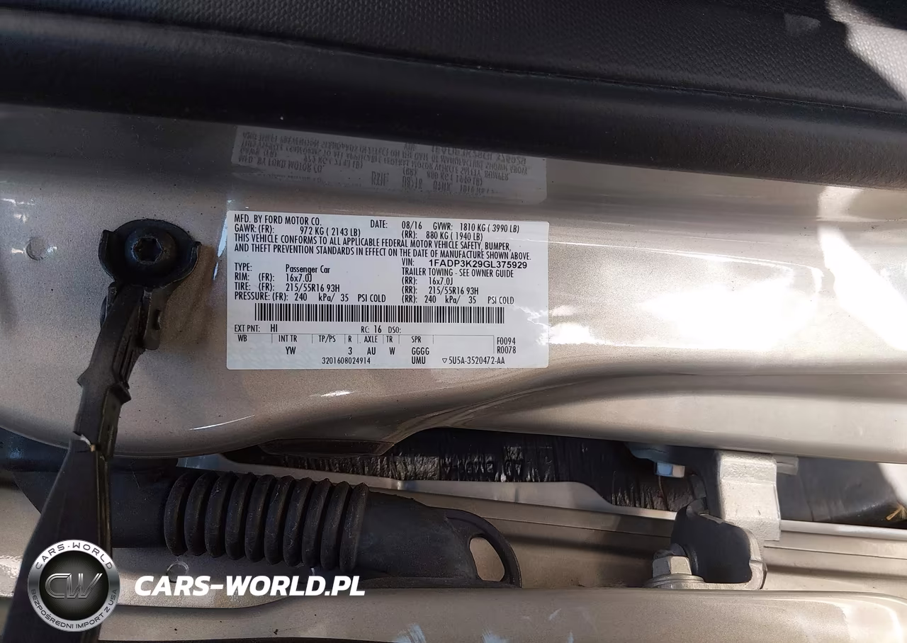 2016 Ford Focus Se VIN:1FADP3K29GL375929 - 9