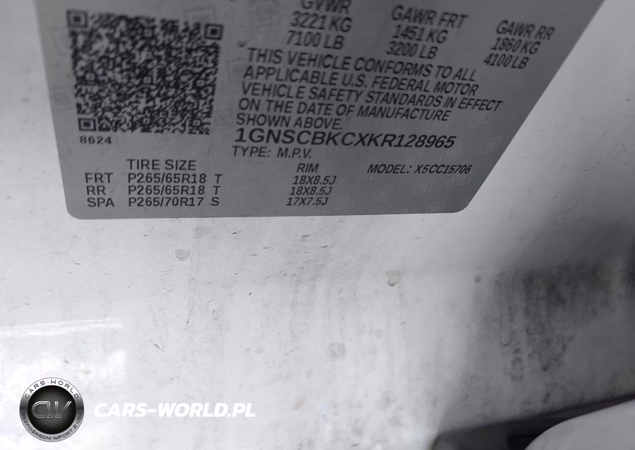 2019 Chevrolet Tahoe Lt VIN:1GNSCBKCXKR128965 - 9