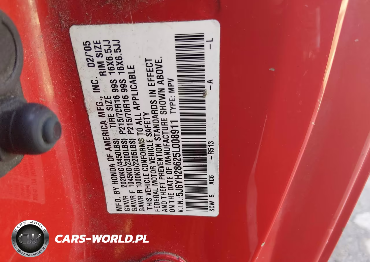 2005 Honda Element Ex VIN:5J6YH28625L008911 - 9