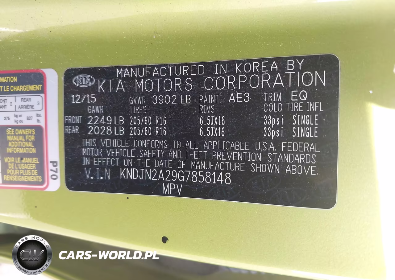 2016 Kia Soul VIN:KNDJN2A29G7858148 - 9