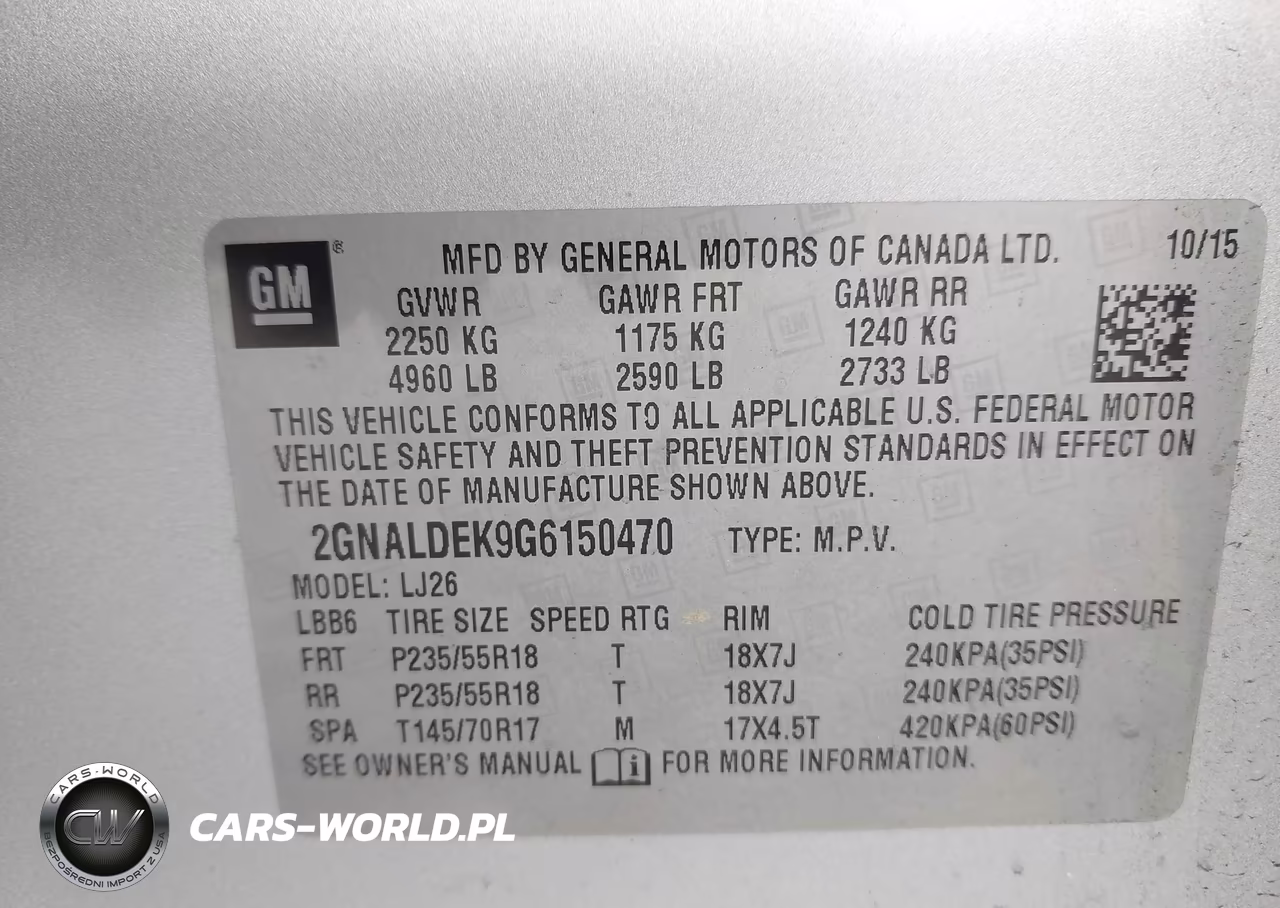 2016 Chevrolet Equinox Ltz VIN:2GNALDEK9G6150470 - 9